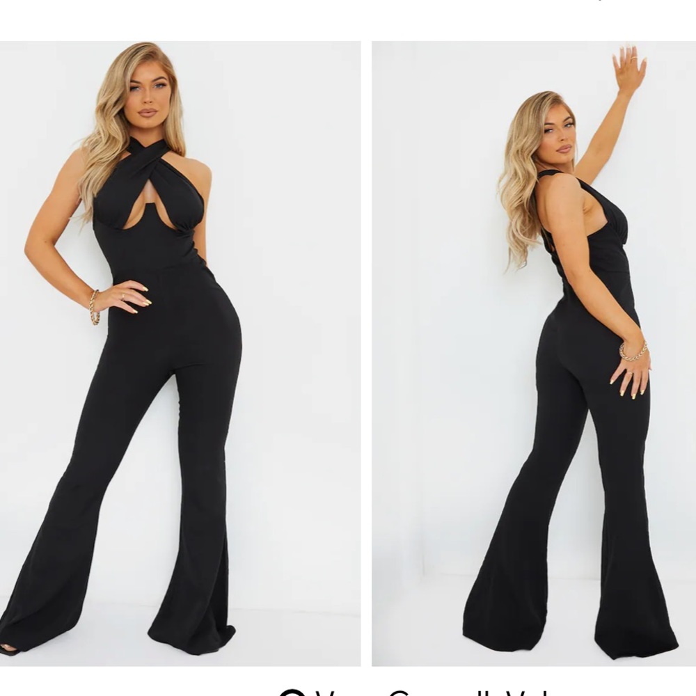 Black cross jumpsuit
